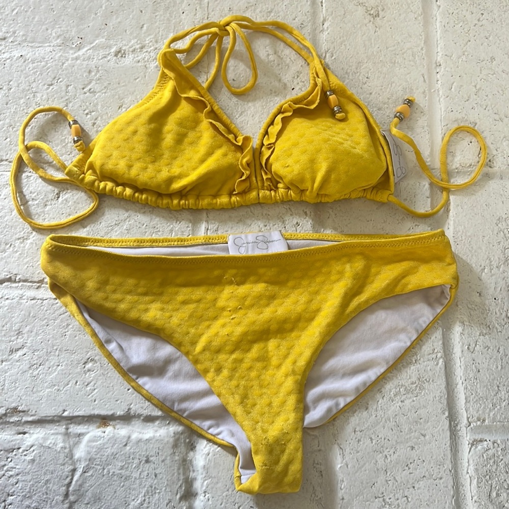 Jessica Simpson Yellow Swim Set
